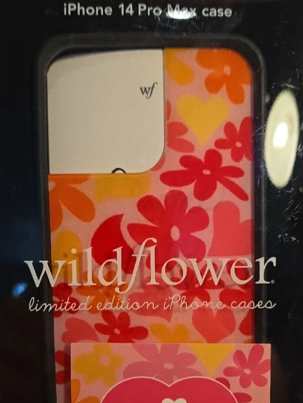 Wildflowers Black and White Branded Phone Case Packaging
